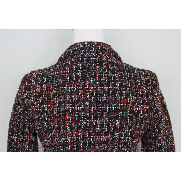 AMANDA UPRICHARD Aldridge Blazer Jacket Tweed Rainbow Metallic Size S Small XS - Picture 13 of 14